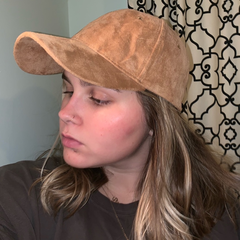 Light Brown Suede Baseball Cap